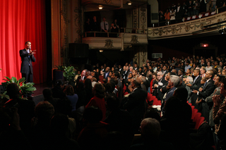 Then-Sen. Barack Obama hosted "A Night at The Apollo" fundraiser in Harlem, 2007. (Hiroko Masuike/Getty Images)